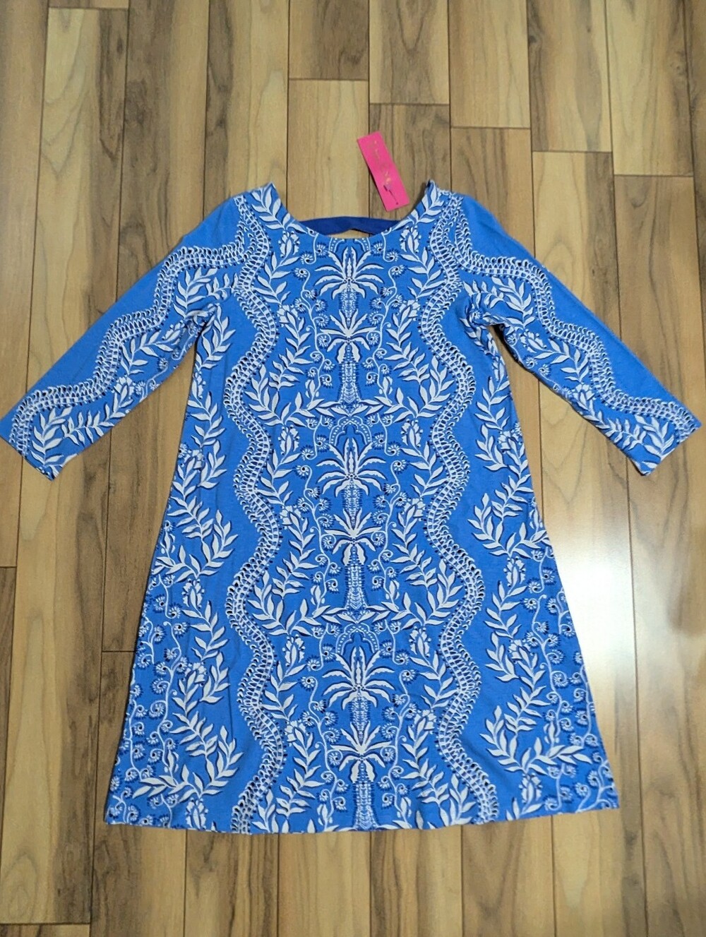 NWT! Lilly Pulitzer Ophelia 3/4 Sleeve Dress Abaco Blue Have It Both Rays Size S
